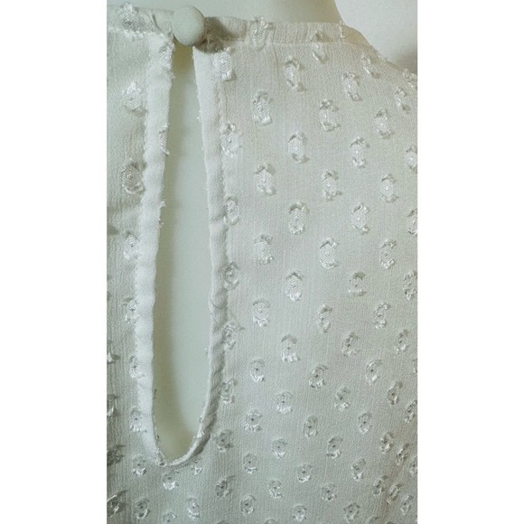Zara XS plumetis sotted blouse longl sleeved with button cuff details - Picture 6 of 10